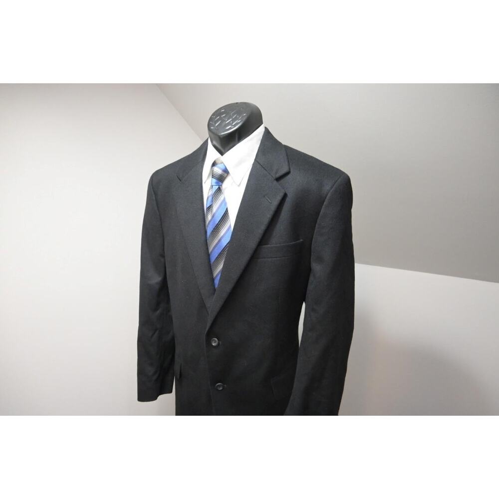 Jos A Bank‎ 2B 100% Cashmere Sport Coat Black 2 Button Jacket Mens Sz 44 R